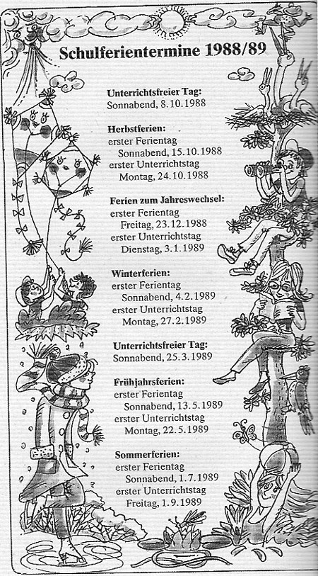 Ferien DDR 1988/1989