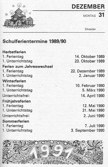 Ferien DDR 1989/1990