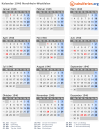 Kalender 1946 mit Ferien und Feiertagen Nordrhein-Westfalen