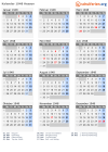 Kalender 1948 mit Ferien und Feiertagen Hessen