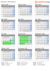 Kalender 1949 mit Ferien und Feiertagen Bayern