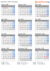 Kalender 1959 mit Ferien und Feiertagen Thüringen