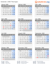Kalender 1960 mit Ferien und Feiertagen Thüringen