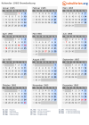 Kalender 1965 mit Ferien und Feiertagen Brandenburg