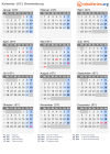 Kalender 1971 mit Ferien und Feiertagen Brandenburg
