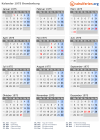 Kalender 1975 mit Ferien und Feiertagen Brandenburg