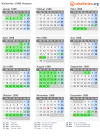 Kalender 1988 mit Ferien und Feiertagen Hessen