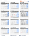 Kalender 1988 mit Ferien und Feiertagen Sachsen