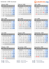 Kalender 1989 mit Ferien und Feiertagen Sachsen
