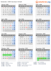 Kalender 1990 mit Ferien und Feiertagen Sachsen-Anhalt