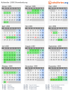Kalender 1995 mit Ferien und Feiertagen Brandenburg