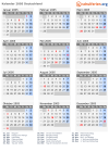 Kalender 2005 mit Ferien und Feiertagen Deutschland