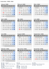 Kalender 2006 mit Ferien und Feiertagen USA