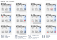 Kalender 2006 mit Ferien und Feiertagen Venezuela