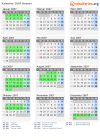 Kalender 2007 mit Ferien und Feiertagen Hessen