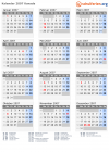Kalender 2007 mit Ferien und Feiertagen Kanada