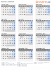 Kalender 2007 mit Ferien und Feiertagen USA