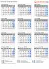 Kalender 2008 mit Ferien und Feiertagen Dschibuti
