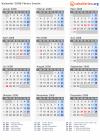 Kalender 2008 mit Ferien und Feiertagen Färöer Inseln