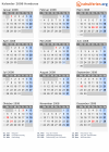 Kalender 2008 mit Ferien und Feiertagen Honduras