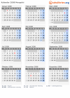 Kalender 2008 mit Ferien und Feiertagen Mongolei