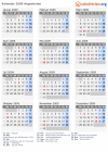 Kalender 2009 mit Ferien und Feiertagen Argentinien