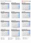 Kalender 2009 mit Ferien und Feiertagen Australien
