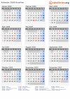 Kalender 2009 mit Ferien und Feiertagen Brasilien