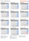 Kalender 2009 mit Ferien und Feiertagen Bulgarien