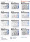 Kalender 2009 mit Ferien und Feiertagen Elfenbeinküste