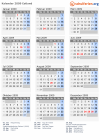 Kalender 2009 mit Ferien und Feiertagen Estland