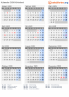 Kalender 2009 mit Ferien und Feiertagen Grönland