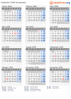 Kalender 2009 mit Ferien und Feiertagen Guatemala