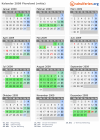 Kalender 2009 mit Ferien und Feiertagen Flevoland (mitte)