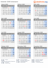 Kalender 2009 mit Ferien und Feiertagen Indonesien