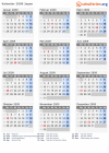 Kalender 2009 mit Ferien und Feiertagen Japan