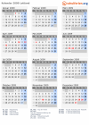 Kalender 2009 mit Ferien und Feiertagen Lettland