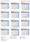 Kalender 2009 mit Ferien und Feiertagen Litauen
