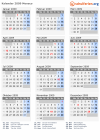 Kalender 2009 mit Ferien und Feiertagen Monaco