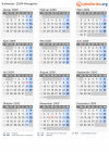 Kalender 2009 mit Ferien und Feiertagen Mongolei
