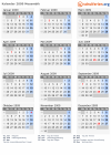 Kalender 2009 mit Ferien und Feiertagen Mosambik