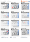 Kalender 2009 mit Ferien und Feiertagen Nordkorea