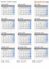 Kalender 2009 mit Ferien und Feiertagen Portugal