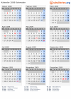 Kalender 2009 mit Ferien und Feiertagen Schweden
