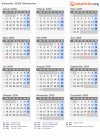 Kalender 2009 mit Ferien und Feiertagen Slowenien