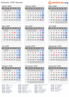 Kalender 2009 mit Ferien und Feiertagen Spanien