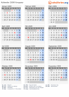 Kalender 2009 mit Ferien und Feiertagen Uruguay