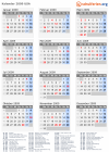 Kalender 2009 mit Ferien und Feiertagen USA