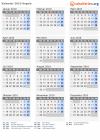Kalender 2010 mit Ferien und Feiertagen Angola