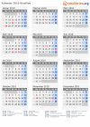 Kalender 2010 mit Ferien und Feiertagen Brasilien